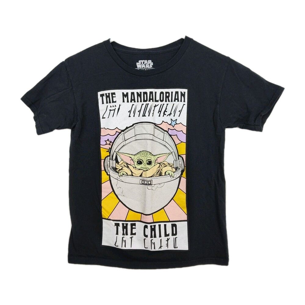 Lot of 3 Star Wars t-shirts boys L (10/12), 2 t-shirts 1‎ pajama, Grogu, Vader